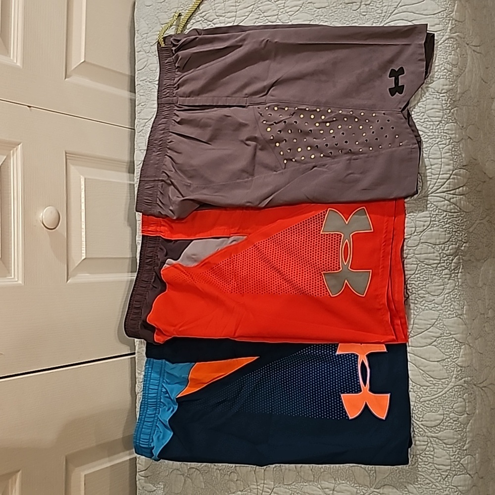 3 pairs Boys Under Armour Heatgear shorts